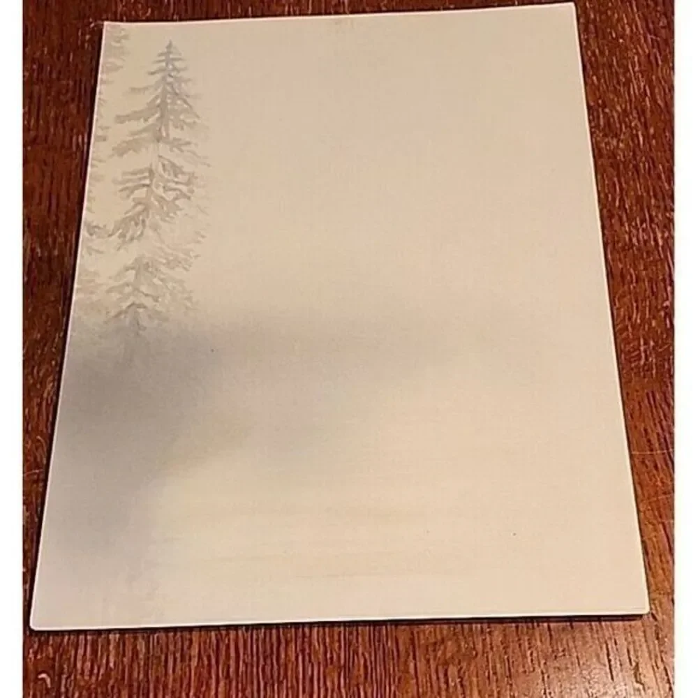 40 Sheets Computer Stationary‎ Misty/foggy Lake, Junk Journal Paper